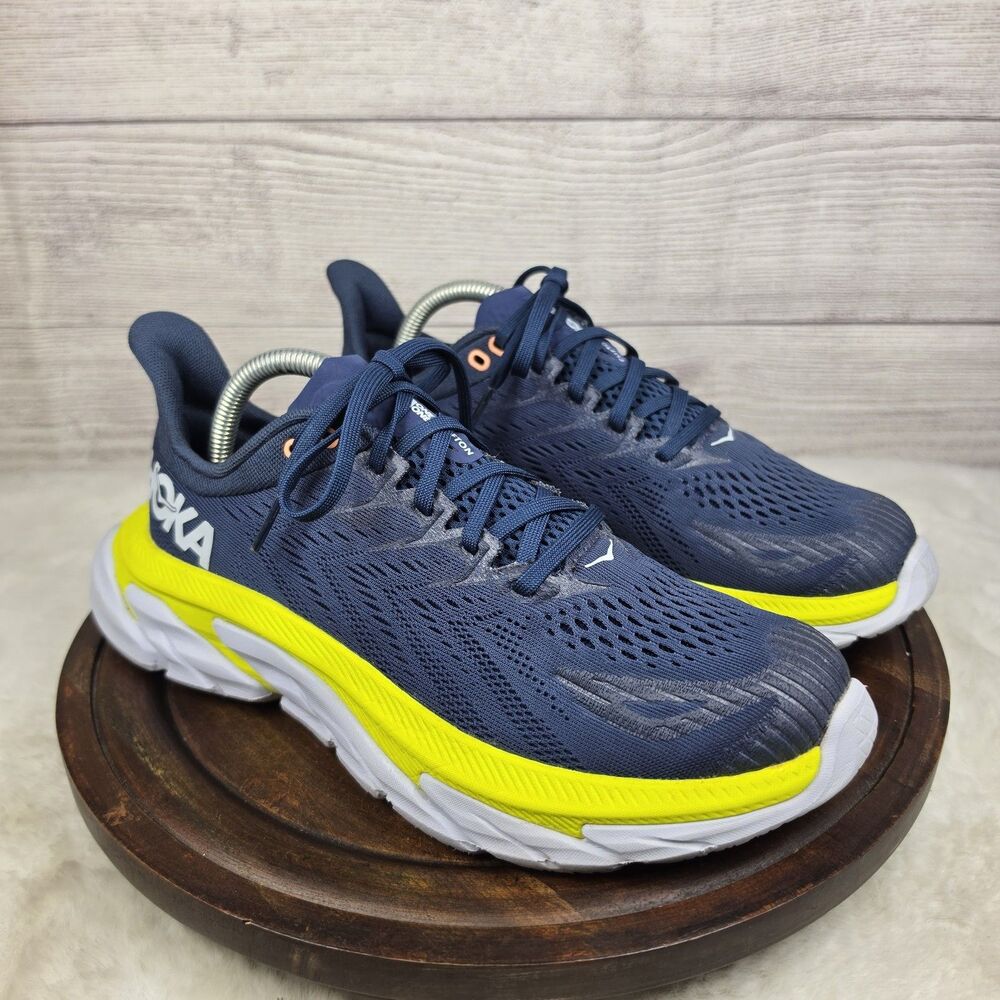 Hoka One One Clifton EdgeMoonlit Ocean Evening Primrose Comfort Womens Sz 7.5